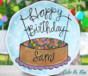 Color Me Mine Brentwood Birthday Plate