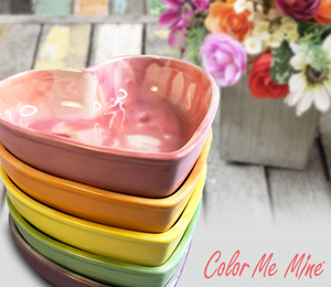 Color Me Mine Brentwood Candy Heart Bowls