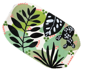 Color Me Mine Brentwood Leaf Charcuterie Board