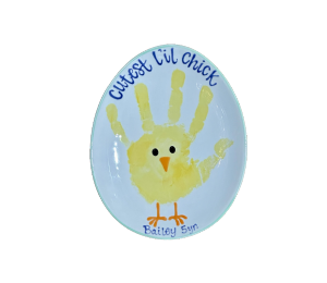 Color Me Mine Brentwood Little Chick Egg Plate