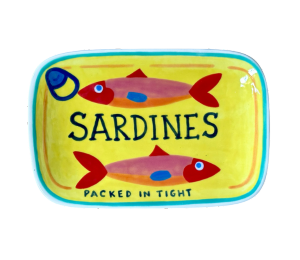 Color Me Mine Brentwood Sardines Appetizer Plate