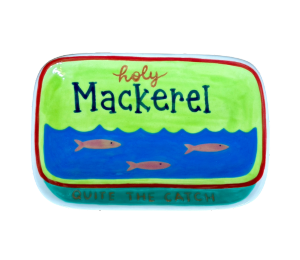 Color Me Mine Brentwood Mackerel Appetizer Plate