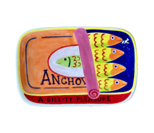 Color Me Mine Brentwood Anchovies App Plate