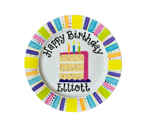 Color Me Mine Brentwood Birthday Cake Plate